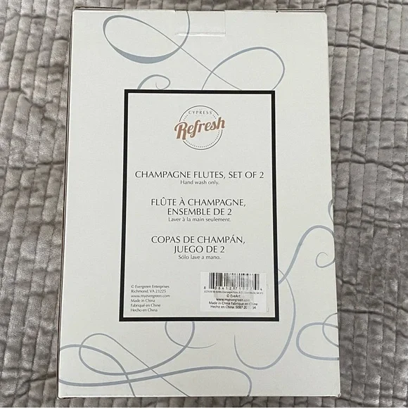 Cypress Home Wedding Day Décor Mr. and Mrs. Champagne Flutes - BRAND NEW!!! - Picture 5 of 13